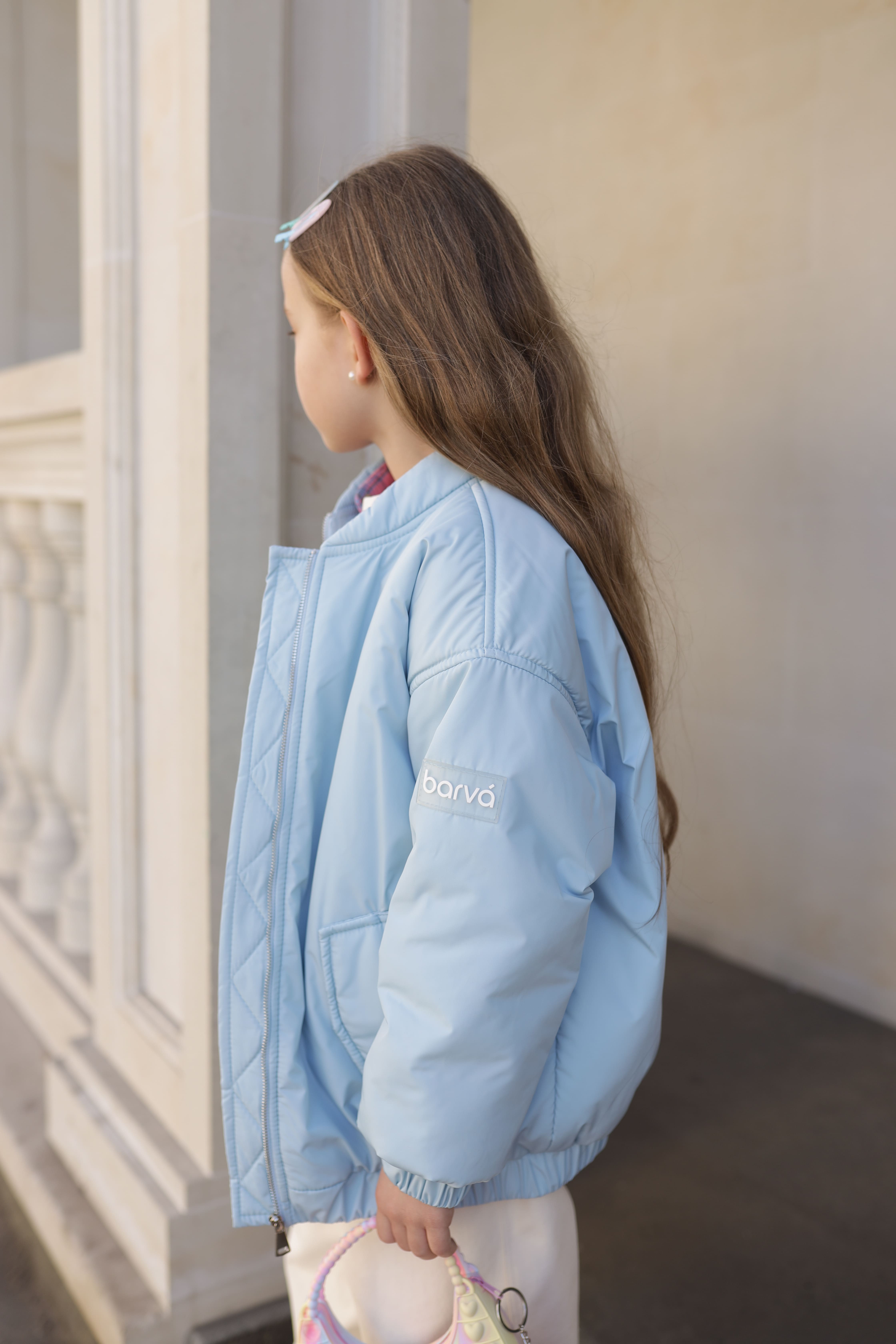 Бомбер-куртка ніжно-блакитна unisex